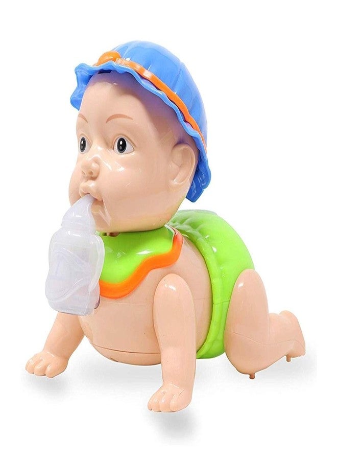 Aganta Musical Baby Crawling Toy for Kids with 3D Lights & Music Babies Toddler Toy for Kids Running and Weeping Baby Crawling Toy Attractive Naughty Toy (Multicolor) - Image 1